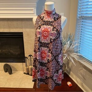 Floral High-Neck Sleeveless Dress Venus